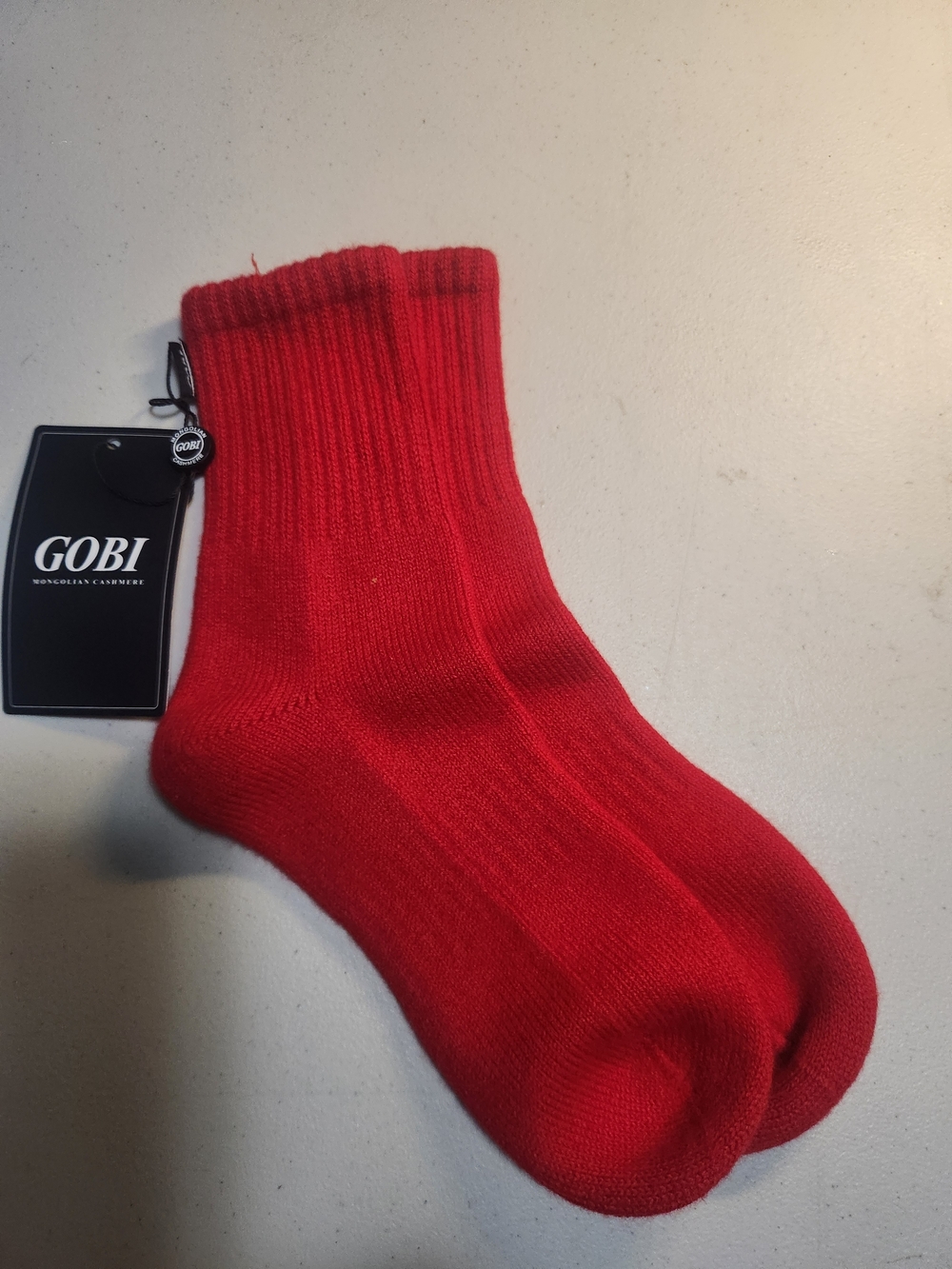 Red Cashmere Blend Women's Socks